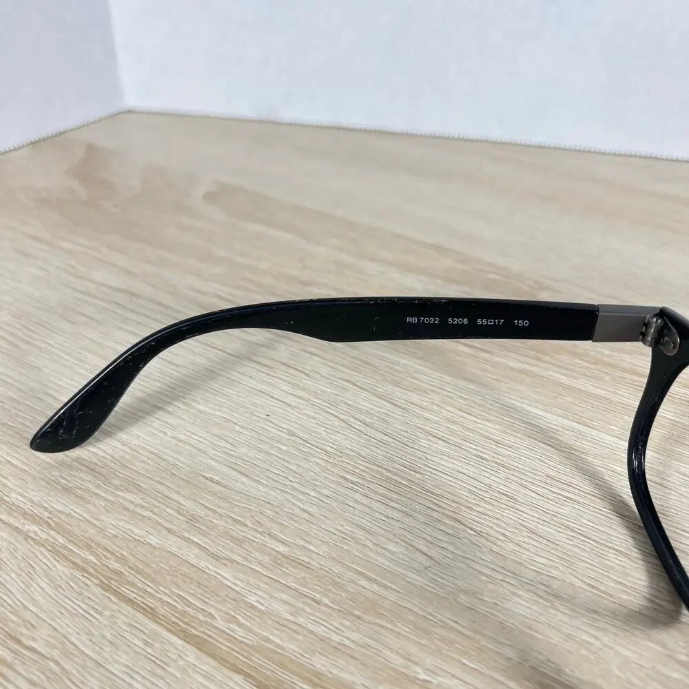 Ray-Ban RB7032 5206 LiteForce Sunglasses Black DAMAGED 55-17-150 Italy